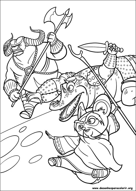 Kung Fu Panda en pleine action sur son rocher
