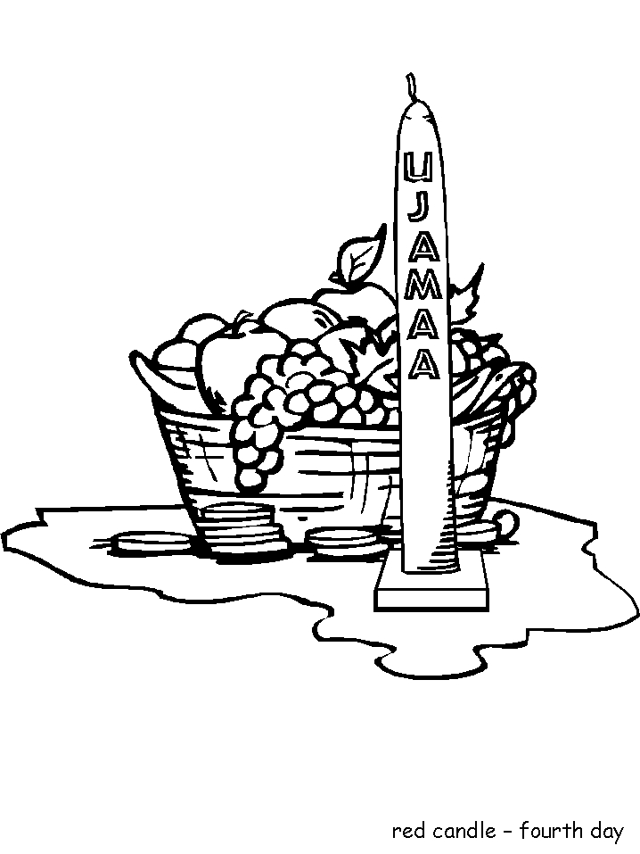 Scène de Kwanzaa avec des bougies et des symboles culturels