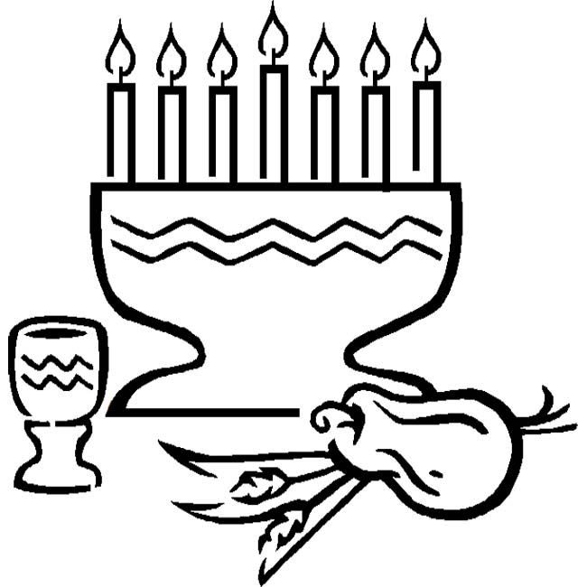 Scène de célébration de Kwanzaa avec des symboles culturels