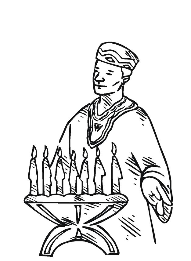 Scène de Kwanzaa : célébration avec des symboles traditionnels