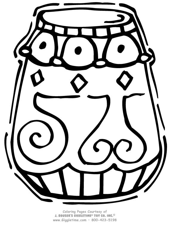 Coloriage d'une scène festive de Kwanzaa avec des symboles traditionnels