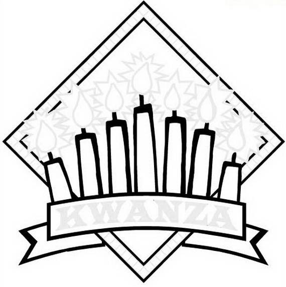 Scène de célébration de Kwanzaa avec des symboles culturels