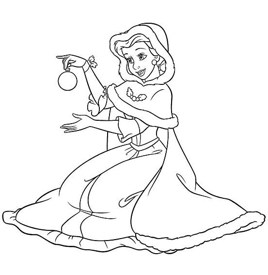 Coloriage de Belle et de la Bête dans le jardin de la Bête