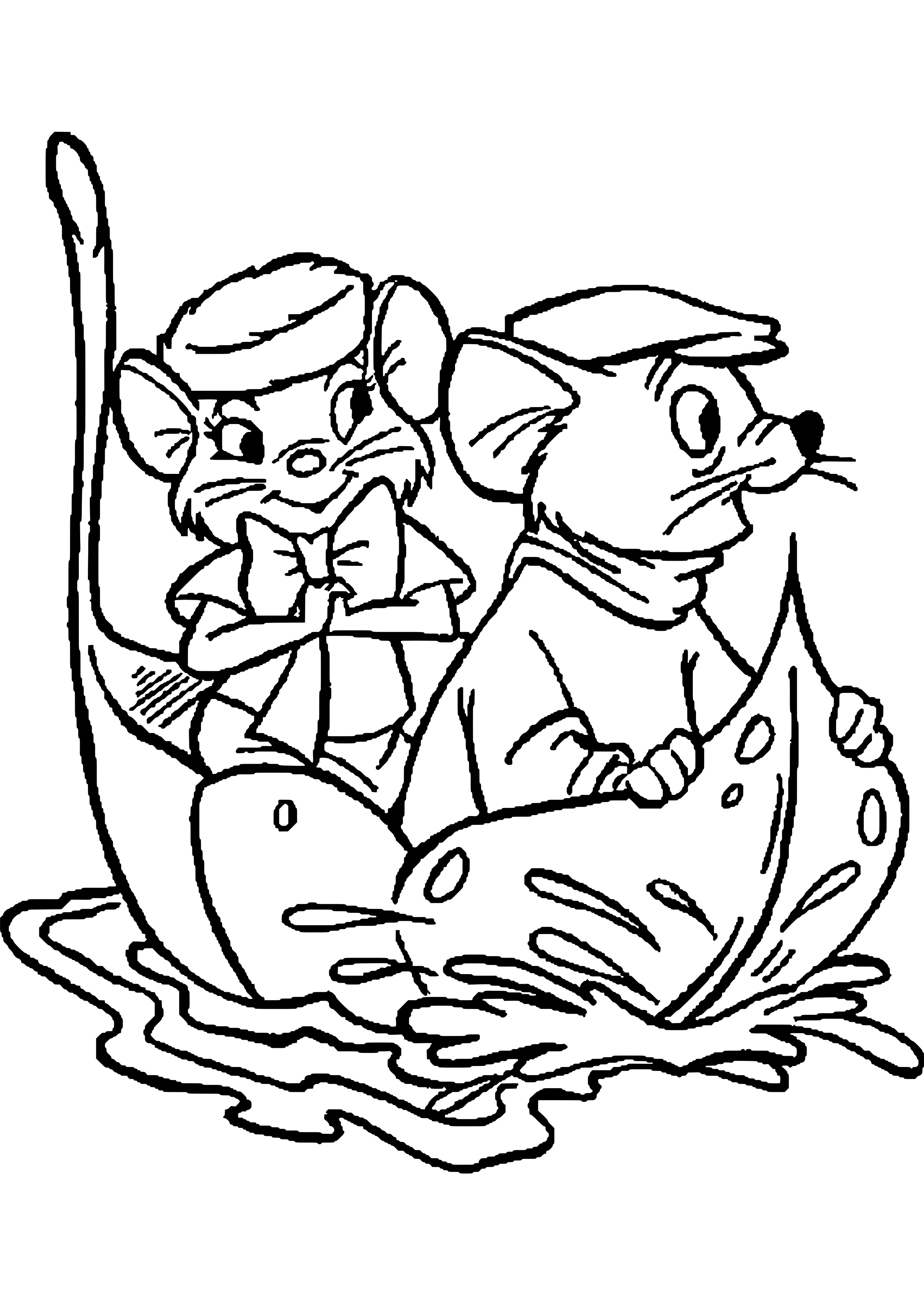 Coloriage de Belle et de la Bête dans un jardin de roses