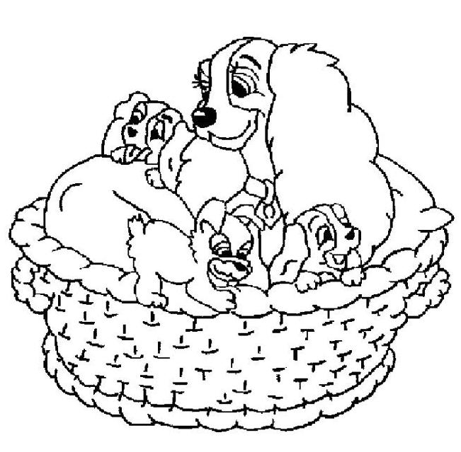 Coloriage de Lady et le Clochard partageant un plat de spaghetti sous les étoiles