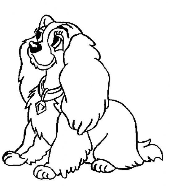 Coloriage de Lady et le Clochard partageant un plat de spaghetti sous un ciel étoilé
