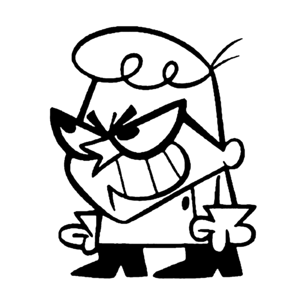 Coloriage du laboratoire de Dexter avec ses inventions