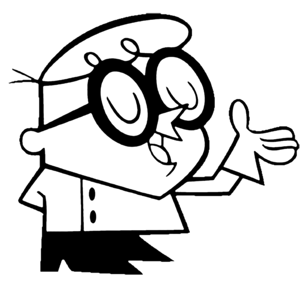Coloriage du laboratoire de Dexter avec des équipements scientifiques