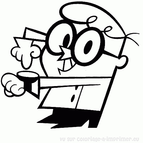 Coloriage d'un laboratoire de Dexter avec des équipements scientifiques Coloriage d'un laboratoire de Dexter avec des équipements scientifiques