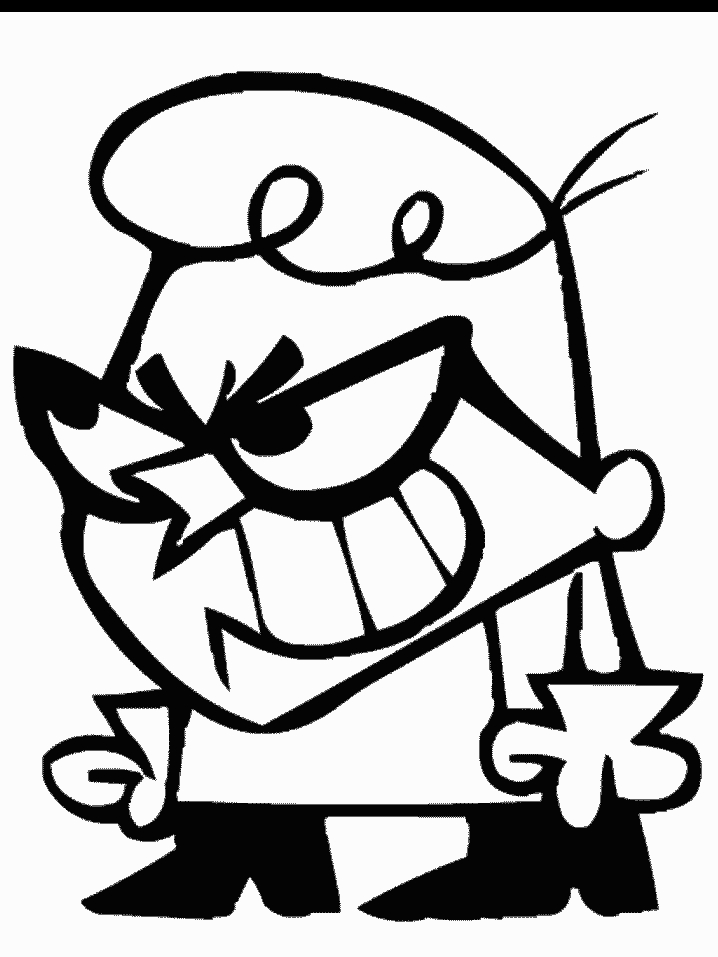 Coloriage d'un laboratoire scientifique de Dexter avec des équipements variés
