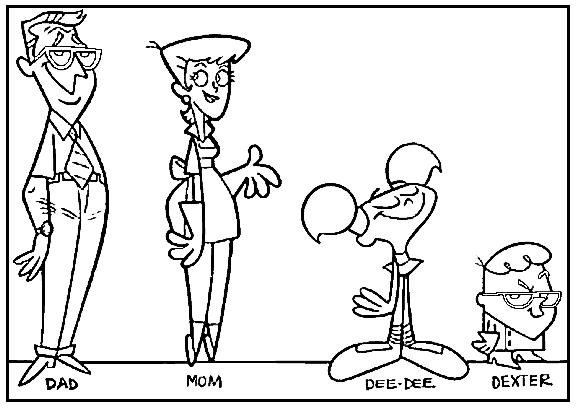 Coloriage du laboratoire de Dexter avec des équipements scientifiques Coloriage du laboratoire de Dexter avec des équipements scientifiques