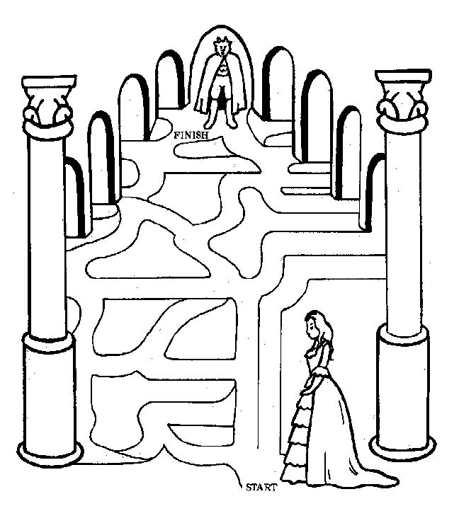 Coloriage d'un labyrinthe complexe avec des chemins entrelacés