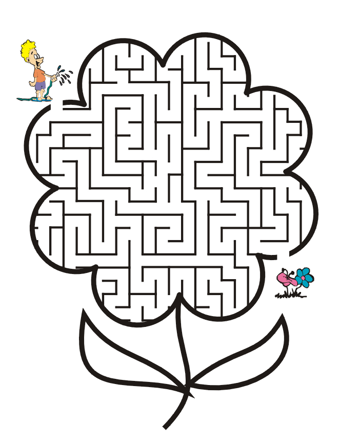 Coloriage d'un labyrinthe complexe avec des chemins sinueux et des décorations variées