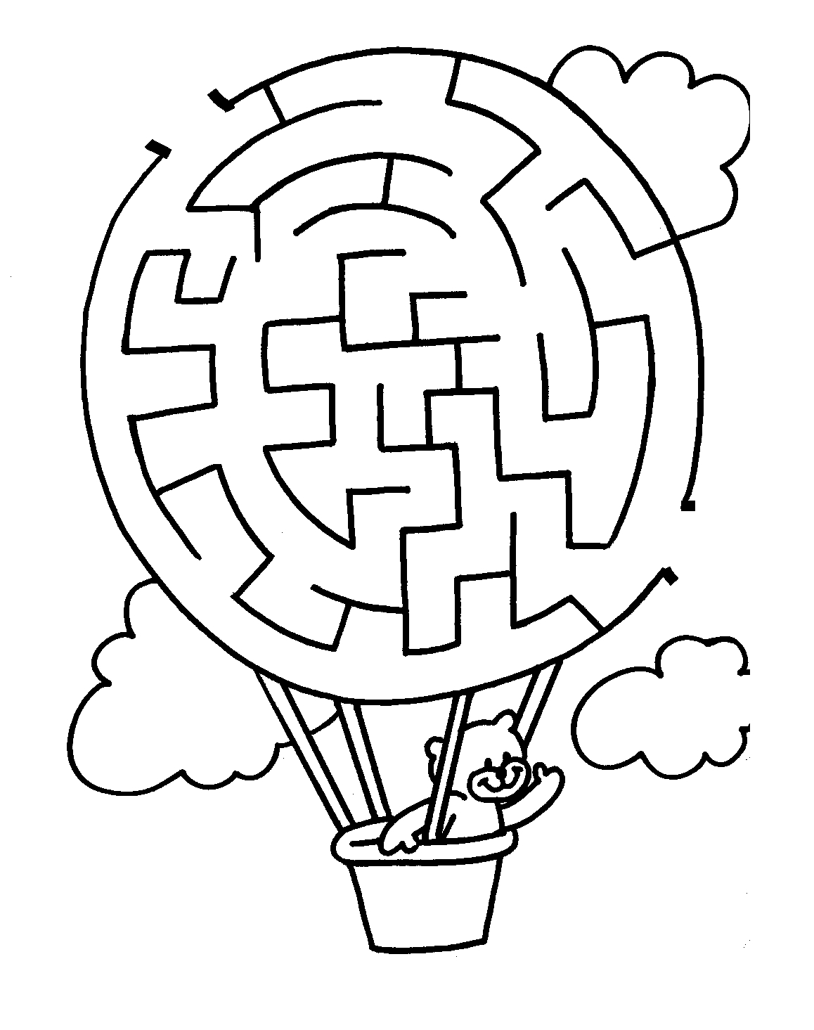 Coloriage d'un labyrinthe complexe avec des motifs variés