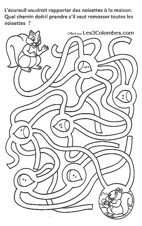 Coloriage d'un labyrinthe complexe avec des chemins sinueux et des éléments décoratifs