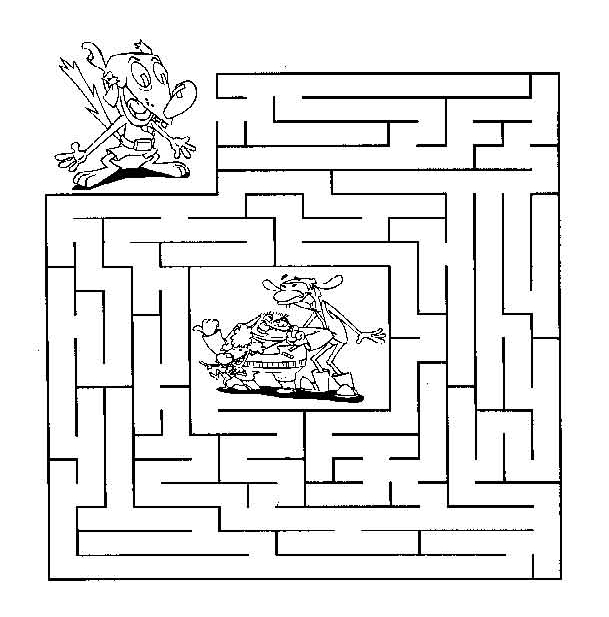 Labyrinthe complexe avec chemins sinueux et motifs variés
