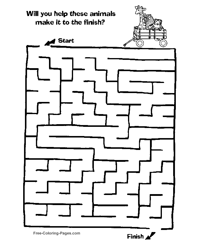 Coloriage d'un labyrinthe complexe avec chemins et motifs variés