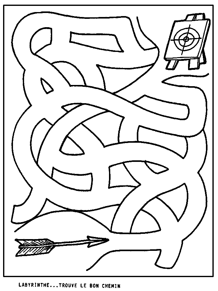 Coloriage d'un labyrinthe complexe avec des motifs variés