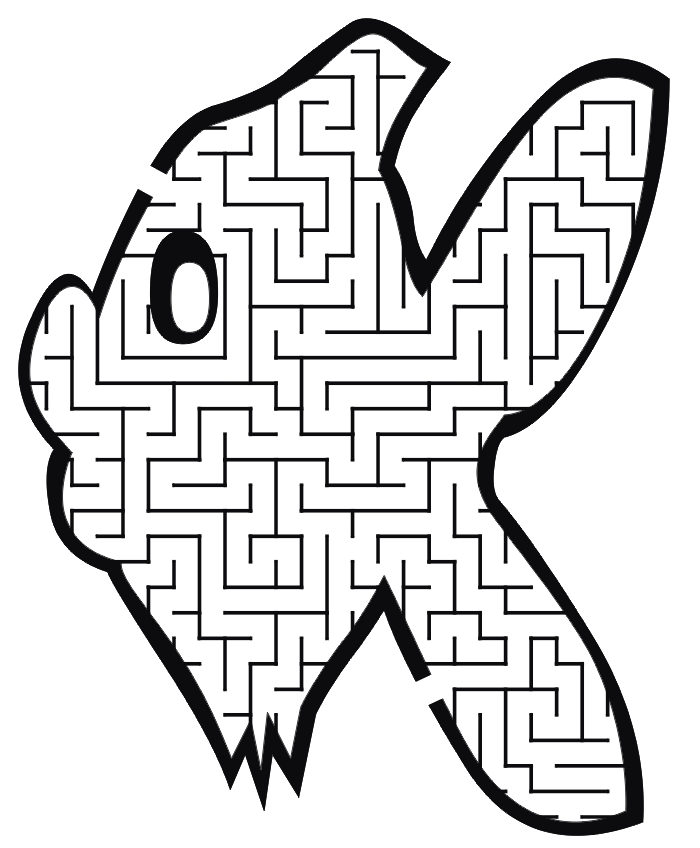 Coloriage d'un labyrinthe complexe avec chemins sinueux