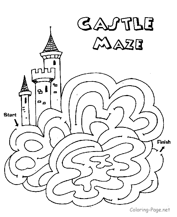 Coloriage d'un labyrinthe intrigant avec des chemins sinueux