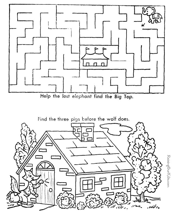 Coloriage d'un labyrinthe complexe avec des chemins variés et des murs ondulés