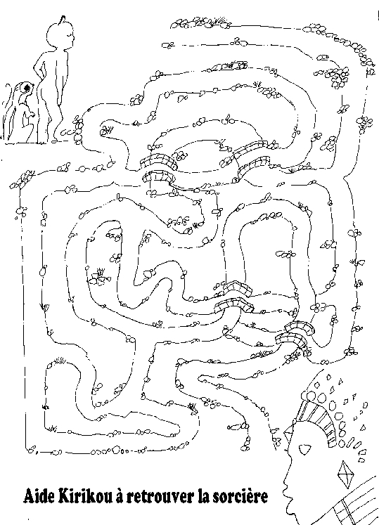 Coloriage d'un labyrinthe complexe avec des motifs variés