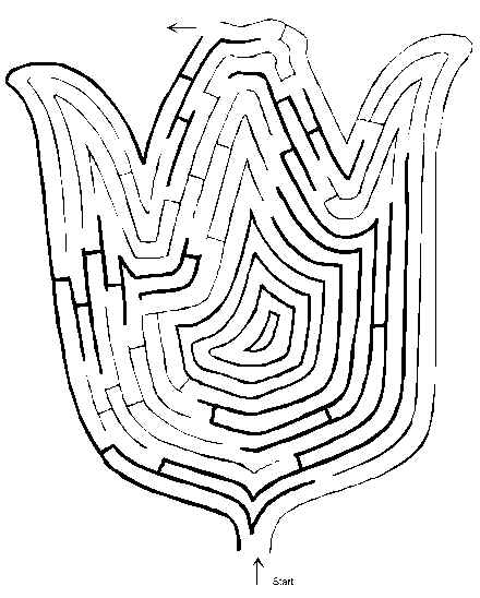 Coloriage de labyrinthes avec un chemin complexe et des motifs variés