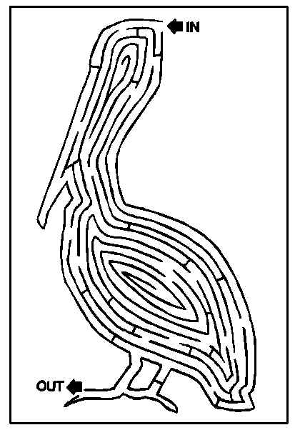 Labyrinthe complexe avec chemin sinueux et obstacles