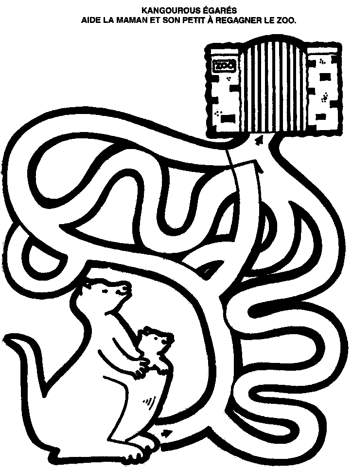 Coloriage de labyrinthe complexe à thème nature