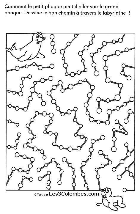 Coloriage d'un labyrinthe complexe avec des chemins sinueux et des éléments variés