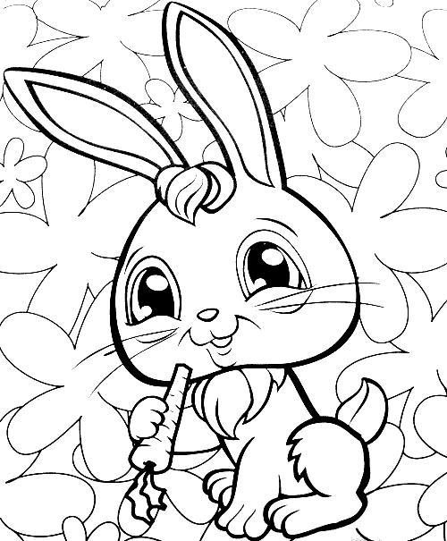 Un lapin joyeux se prélasse dans un champ fleuri