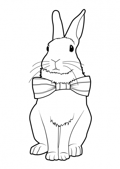 Un lapin joyeux dans un jardin fleuri