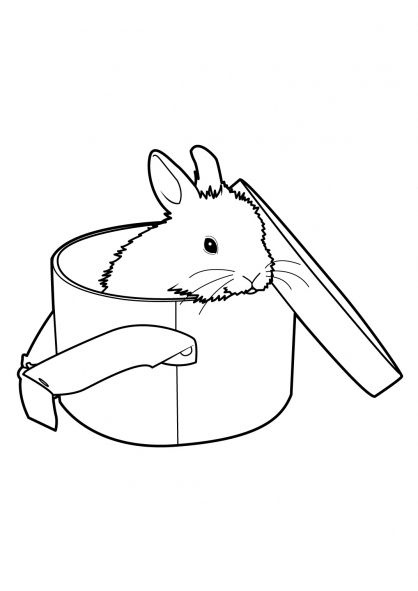 Un lapin mignon assis sur un sol herbeux