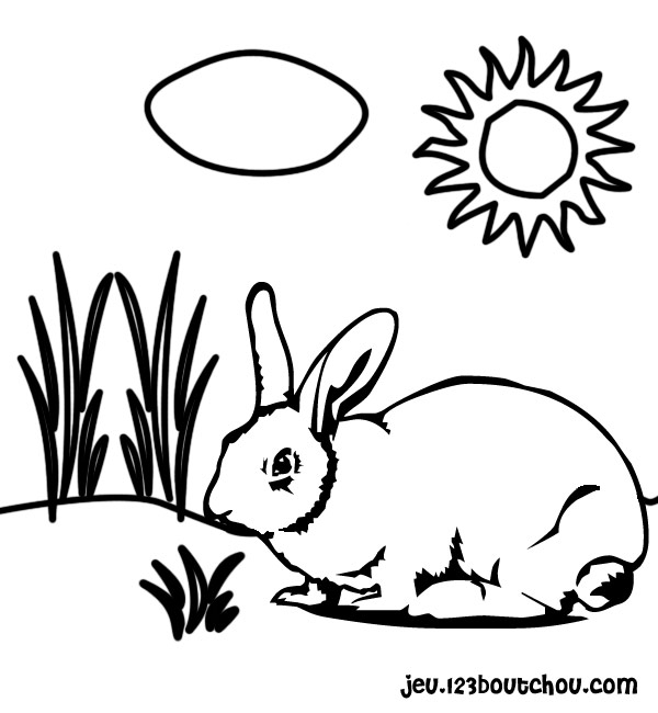 Un lapin joyeux dans un jardin fleuri
