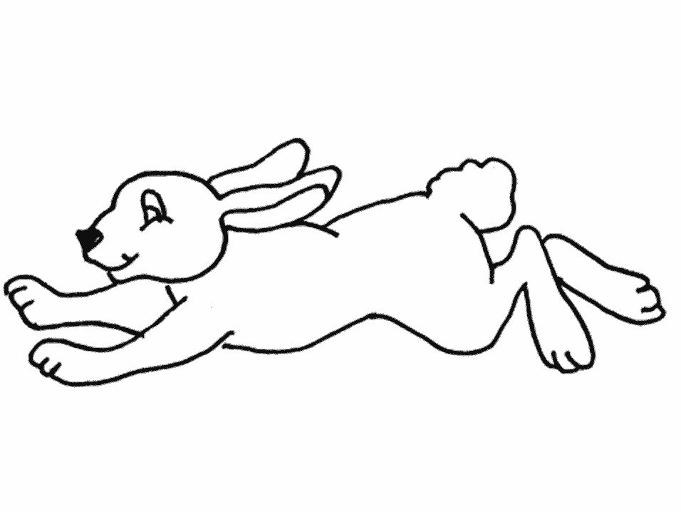 Un lapin joyeux courant dans la verdure printanière