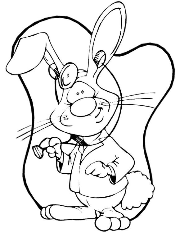 Un lapin joyeux dans un champ de fleurs