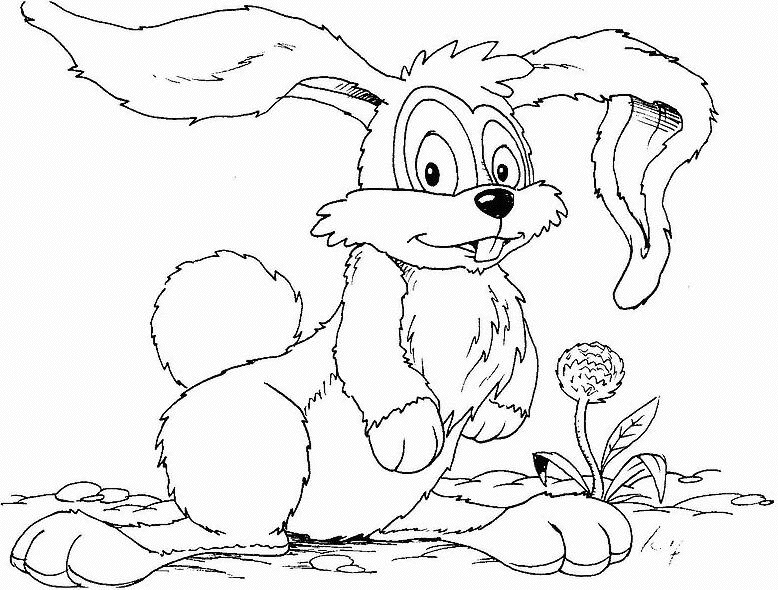 Lapin mignon se reposant dans un champ fleuri