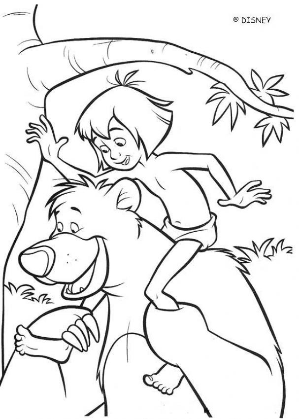Bagheera et Mowgli dans la jungle luxuriante