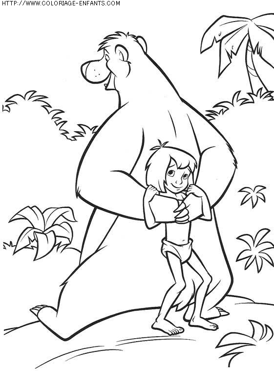 Roi Louis et Baloo, une rencontre amicale dans la jungle