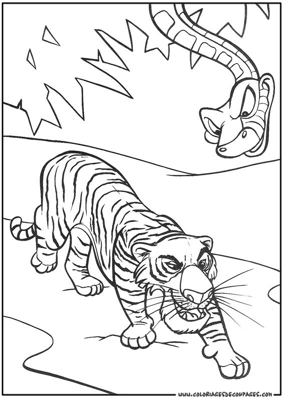 Scène de la jungle avec Mowgli et ses amis