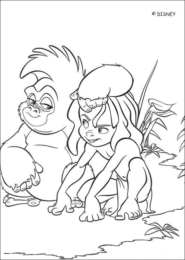 Scène du livre de la jungle avec Mowgli et Baloo au milieu de la forêt Scène du livre de la jungle avec Mowgli et Baloo au milieu de la forêt