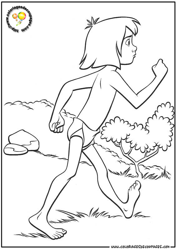 Scène du livre de la jungle avec Mowgli et ses amis dans la jungle Scène du livre de la jungle avec Mowgli et ses amis dans la jungle