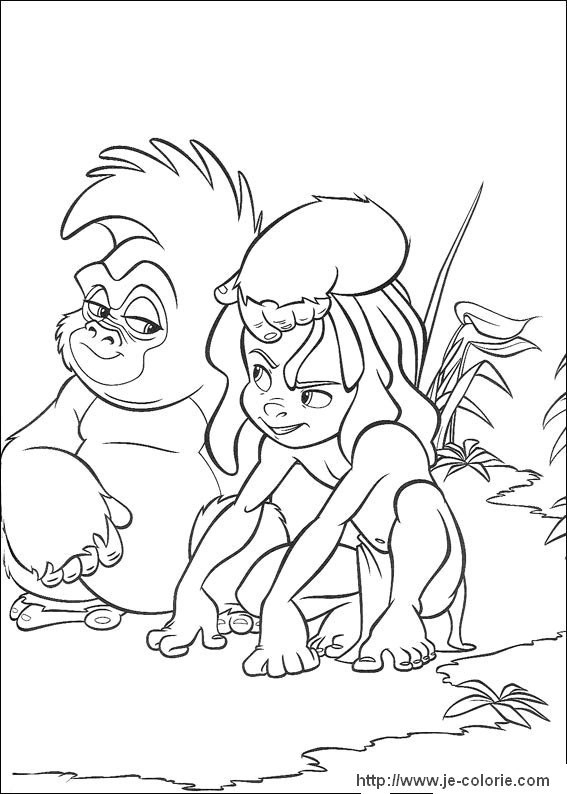 Scène animalière du Livre de la Jungle avec Mowgli et ses amis