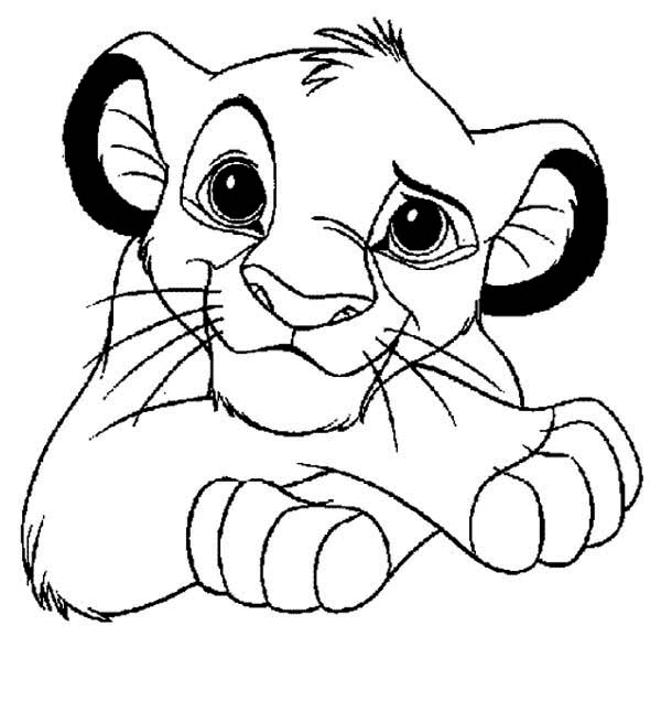 Le roi lion entouré de son royaume dans un coloriage captivant