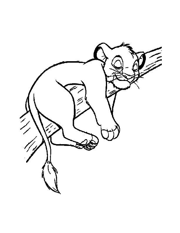 Illustration du Roi Lion avec Simba et Nala dans la savane