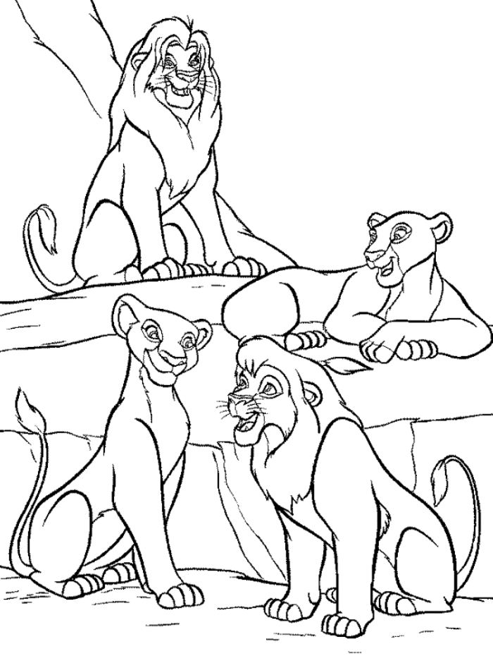 Simba et Nala jouant dans la savane africaine