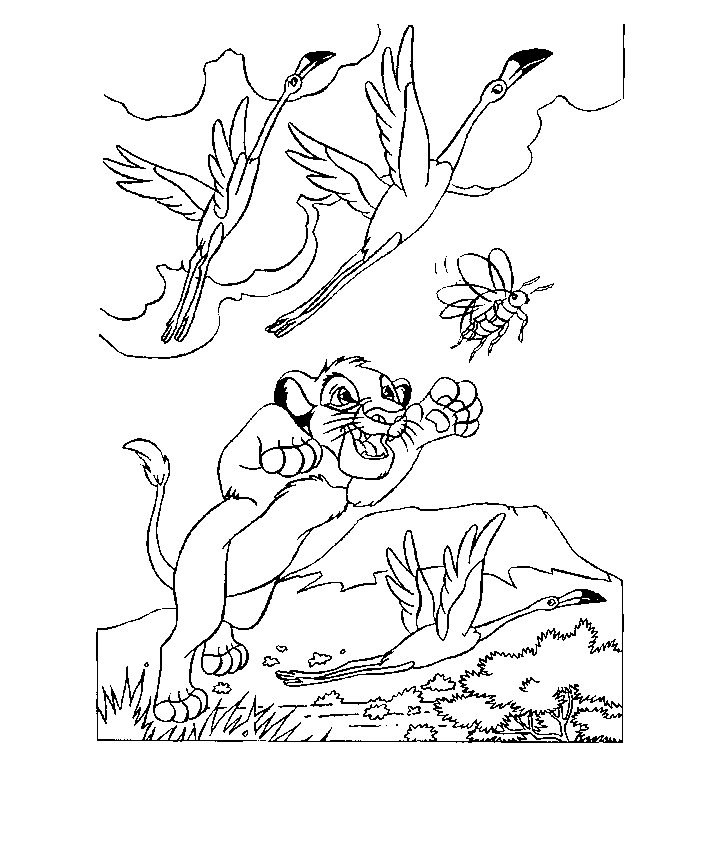 Simba et ses amis dans la savane