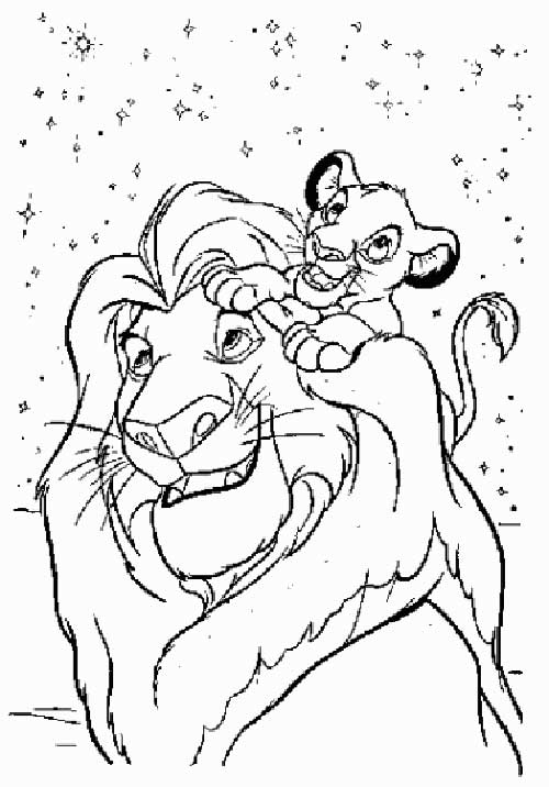 Le roi lion et son ami sur une savane ensoleillée