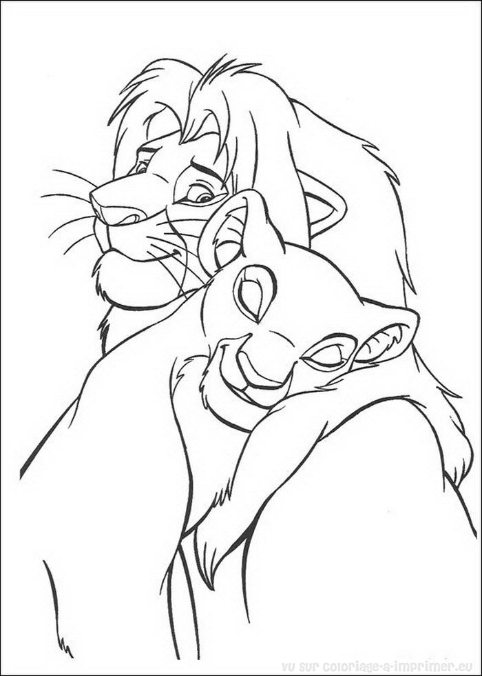 Scène emblématique du Roi Lion avec Simba dans la savane