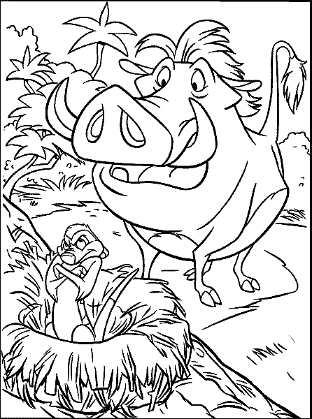 Simba et ses amis dans la savane du Roi Lion